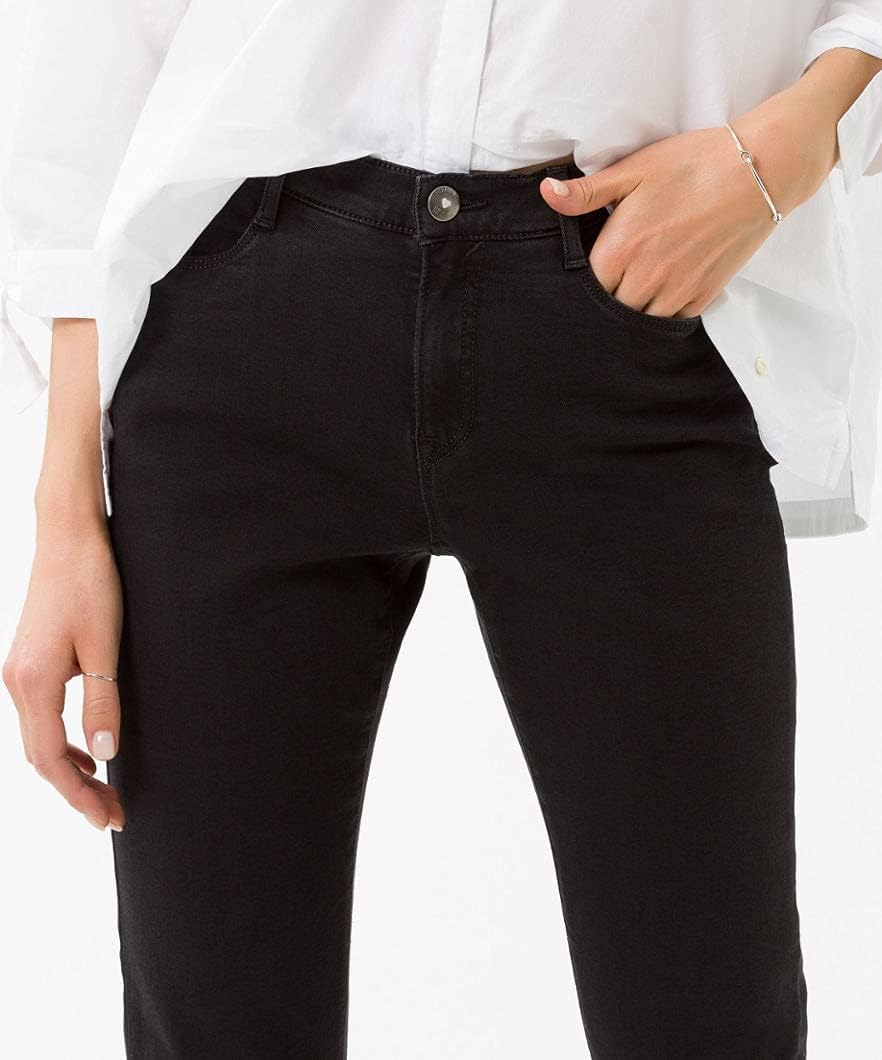 BRAX Damen Style Mary Soft Denim Stretch Jeans 26W / 30L Clean Black, 26W / 30L Clean Black