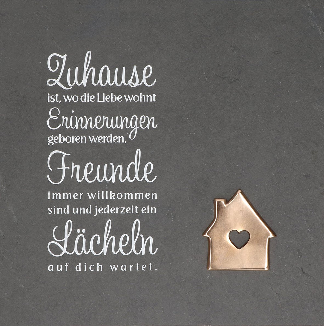 Butzon & Bercker 2-154030 Schieferrelief Zuhause, 29 x 29 cm