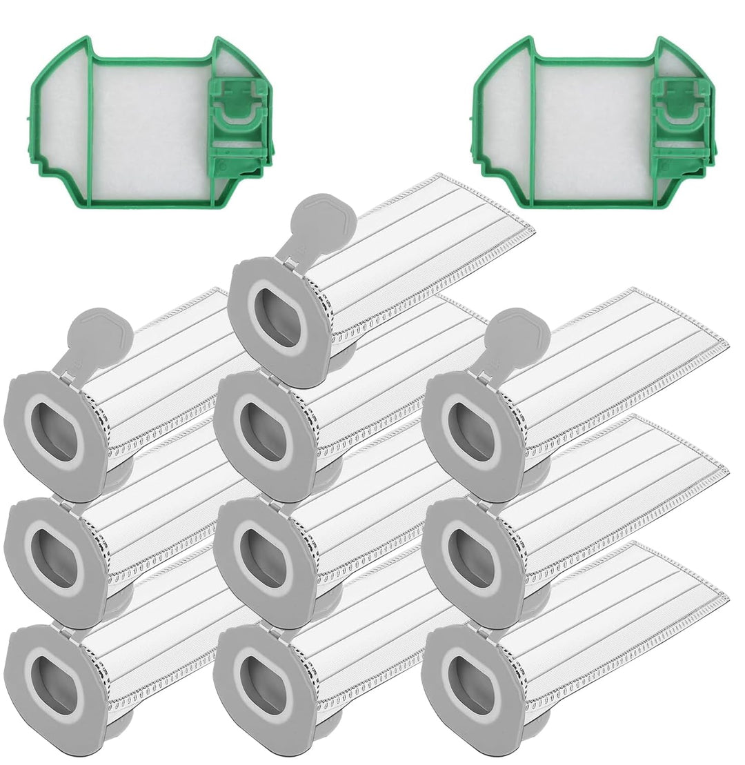 10 Stück Staubsaugerbeutel und 2 Filter für Vorwerk Kobold VK7 FP7 Premium Filtertüten Staubsauger A