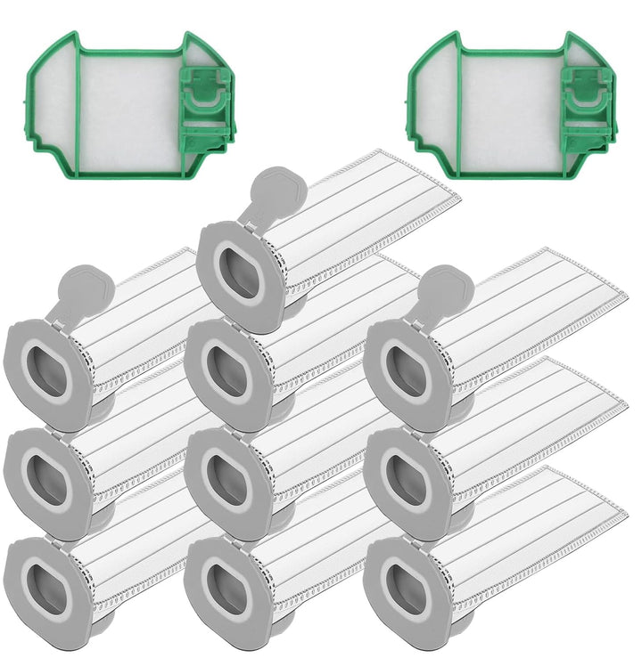 10 Stück Staubsaugerbeutel und 2 Filter für Vorwerk Kobold VK7 FP7 Premium Filtertüten Staubsauger A