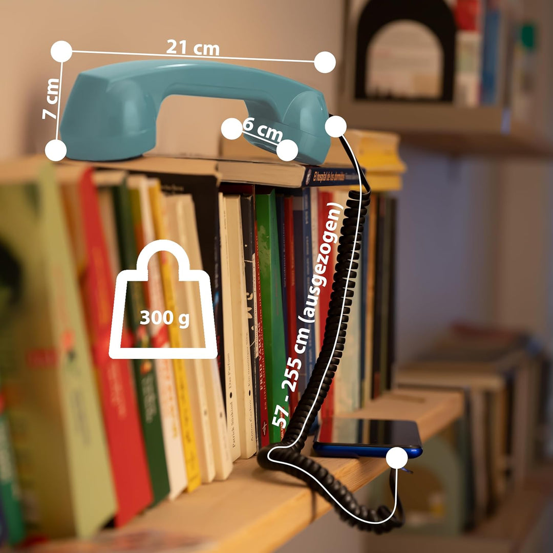 Retro Handyhörer für Apple iPhones mit Lightning (passender Adapter mit inbegriffen) in der Form ein