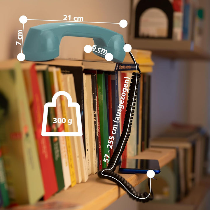 Retro Handyhörer für Apple iPhones mit Lightning (passender Adapter mit inbegriffen) in der Form ein