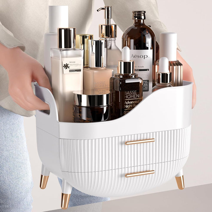 Kousee Makeup Organizer mit Schubladen, Hautpflege-Organisator für Vanity, Aufbewahrungsbox mit Grif