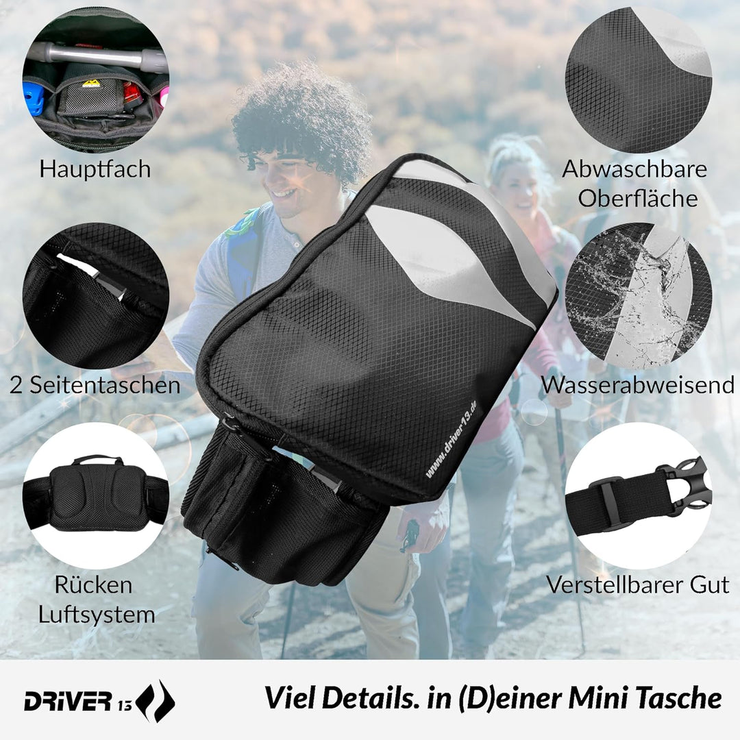 Driver13 Hipo Pack Hüfttasche 3L schwarz Bauchtasche für Bike-Touren & Trails, Hüftgurt, Hüftgurttas