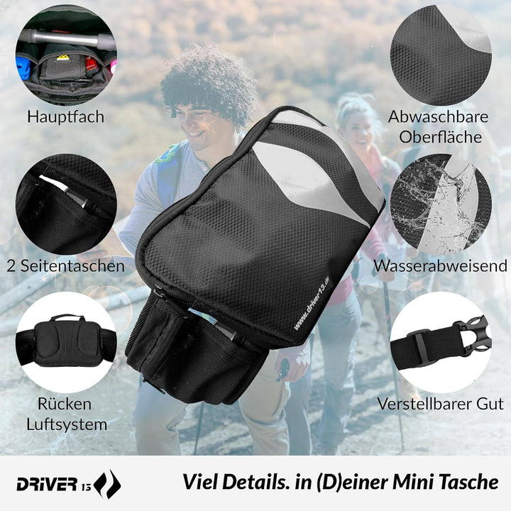 Driver13 Hipo Pack Hüfttasche 3L schwarz Bauchtasche für Bike-Touren & Trails, Hüftgurt, Hüftgurttas
