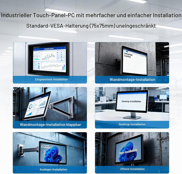 Tablet Panel Computer All in One 13,3 Zoll-HEIGAOLAPC Industrie Touch Panel PC Win11, N5100, Embedde