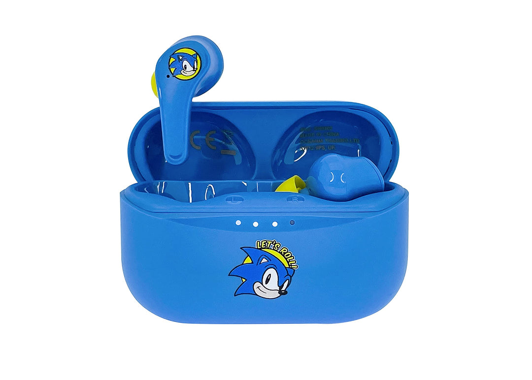 OTL Technologies Bluetooth-Kopfhörer V5.0 Sonic The Hedgehog mit Ladebox, blau