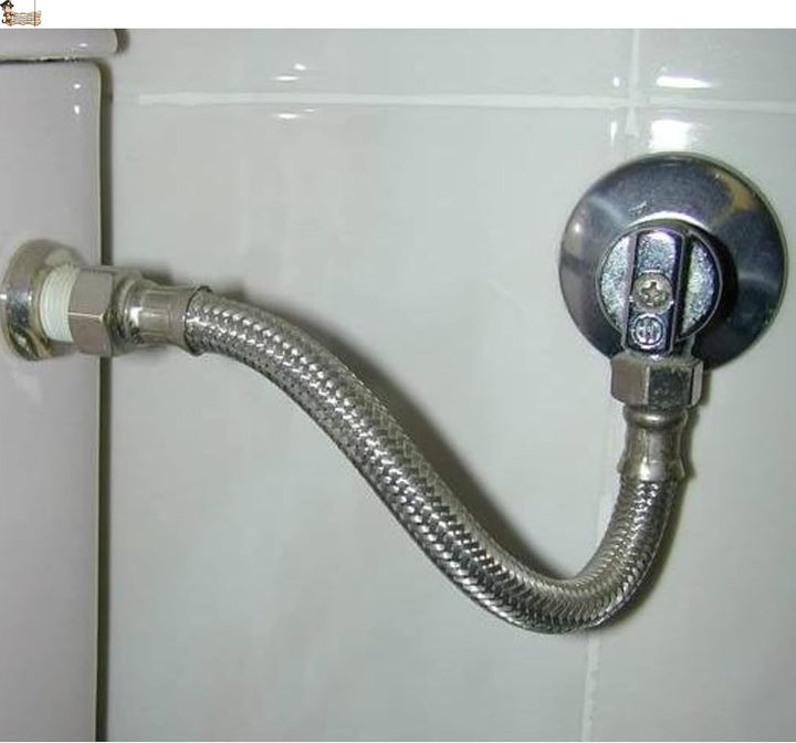 BricoLoco Flexibler Wasserschlauch für WC-Spülbecken, Waschbecken, Küche, Badezimmer, Edelstahl, Ans