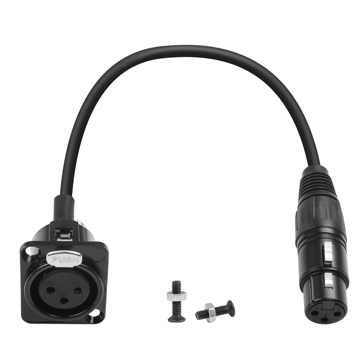 QIANRENON xlr Festmontage-Kurz-Kabel-Adapter für Lautsprecher und Mixer, 35cm