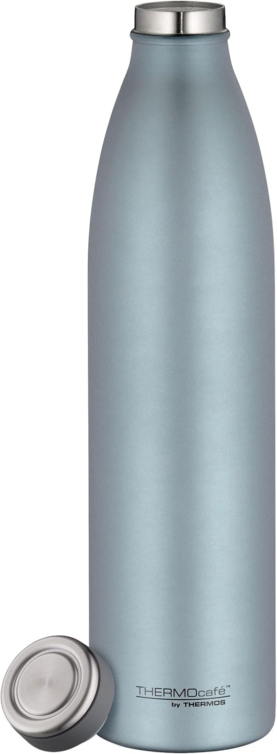 THERMOcafé by THERMOS TC BOTTLE ice blue mat 1,00l, Isolierflasche aus Edelstahl, kohlensäurefest, 1