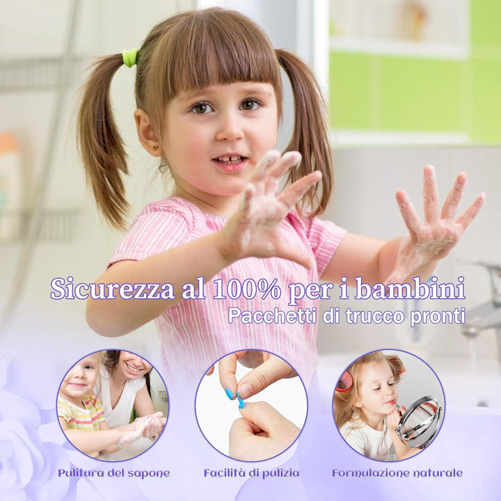 Kinderschminke Set Mädchen Spielzeug Geschenke - Waschbar Schminkkoffer Kinder, Schminke Kinder Make