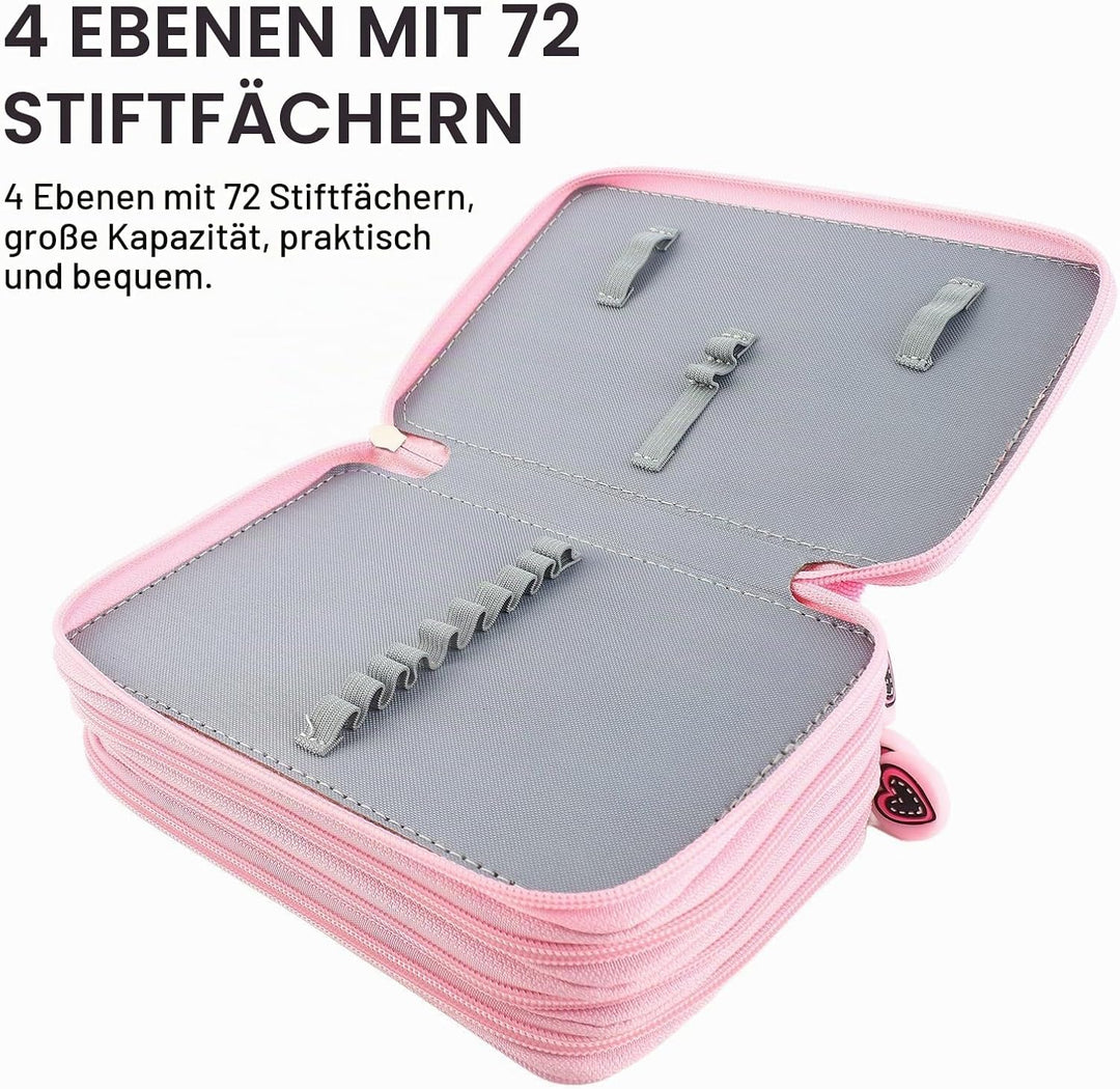 Yosoo 72pcs Buntstift Tragetasche Grosser Oxford-Mehrschicht-Bleistift-Organizer mit grosser Kapazit