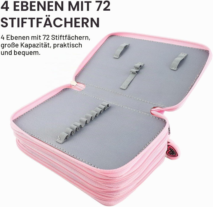 Yosoo 72pcs Buntstift Tragetasche Grosser Oxford-Mehrschicht-Bleistift-Organizer mit grosser Kapazit