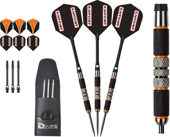 abcdarts Unisex-Adult 19020121 Darts, Schwarz, Orange, Silber, 21 EU