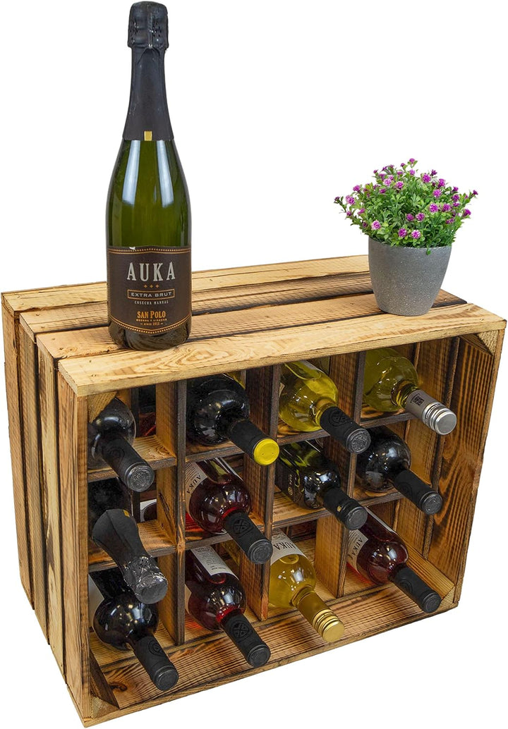 Kistenkolli Altes Land Weinregal Mix Regalkiste Flaschenablage Weinregal Apfelkiste/Weinkiste Weinsc