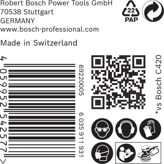 Bosch Accessories 50x Schleifpapier Expert C470 mit 6 Löchern (für Hartholz, Farbe auf Holz, Ø 150 m