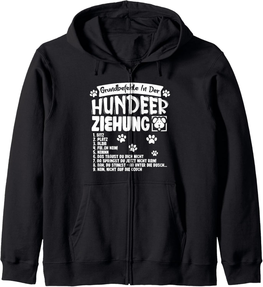 Grundbefehle der Hundeerziehung Hundetrainer Hundemotiv Hund Kapuzenjacke