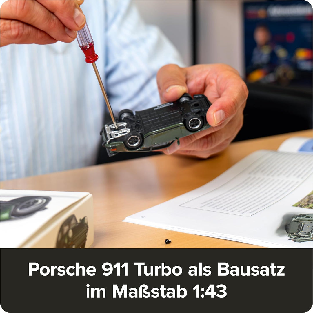FRANZIS 67233 - Porsche 911 Turbo Adventskalender - Modellbausatz im Massstab 1:43, inkl. Soundmodul