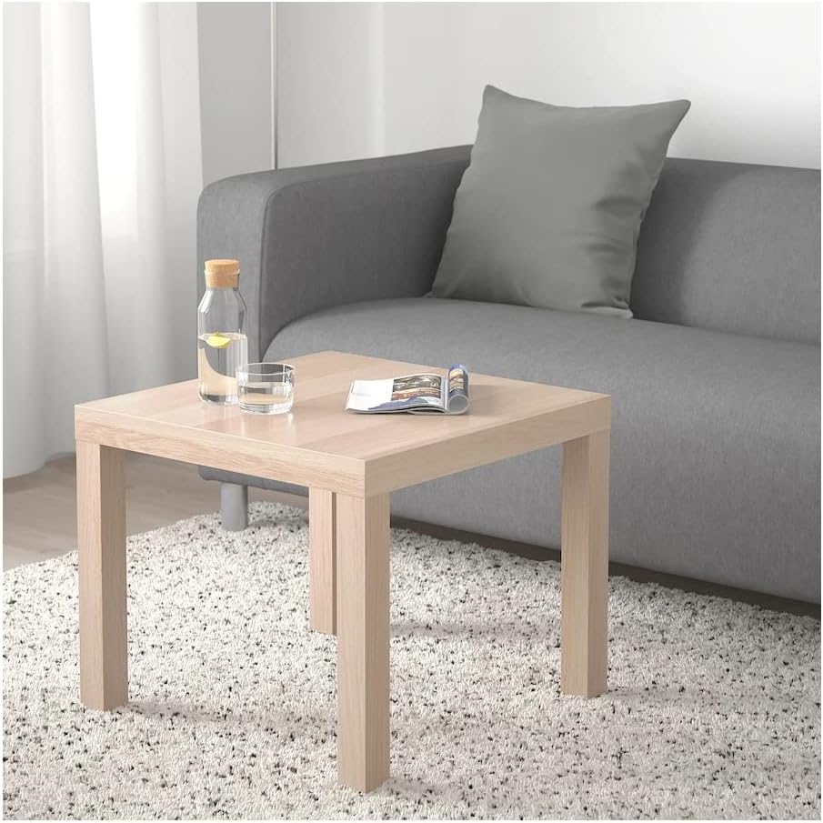 IKEA Lack Beistelltisch 55x55 cm in weiss gebeizter Eichenoptik