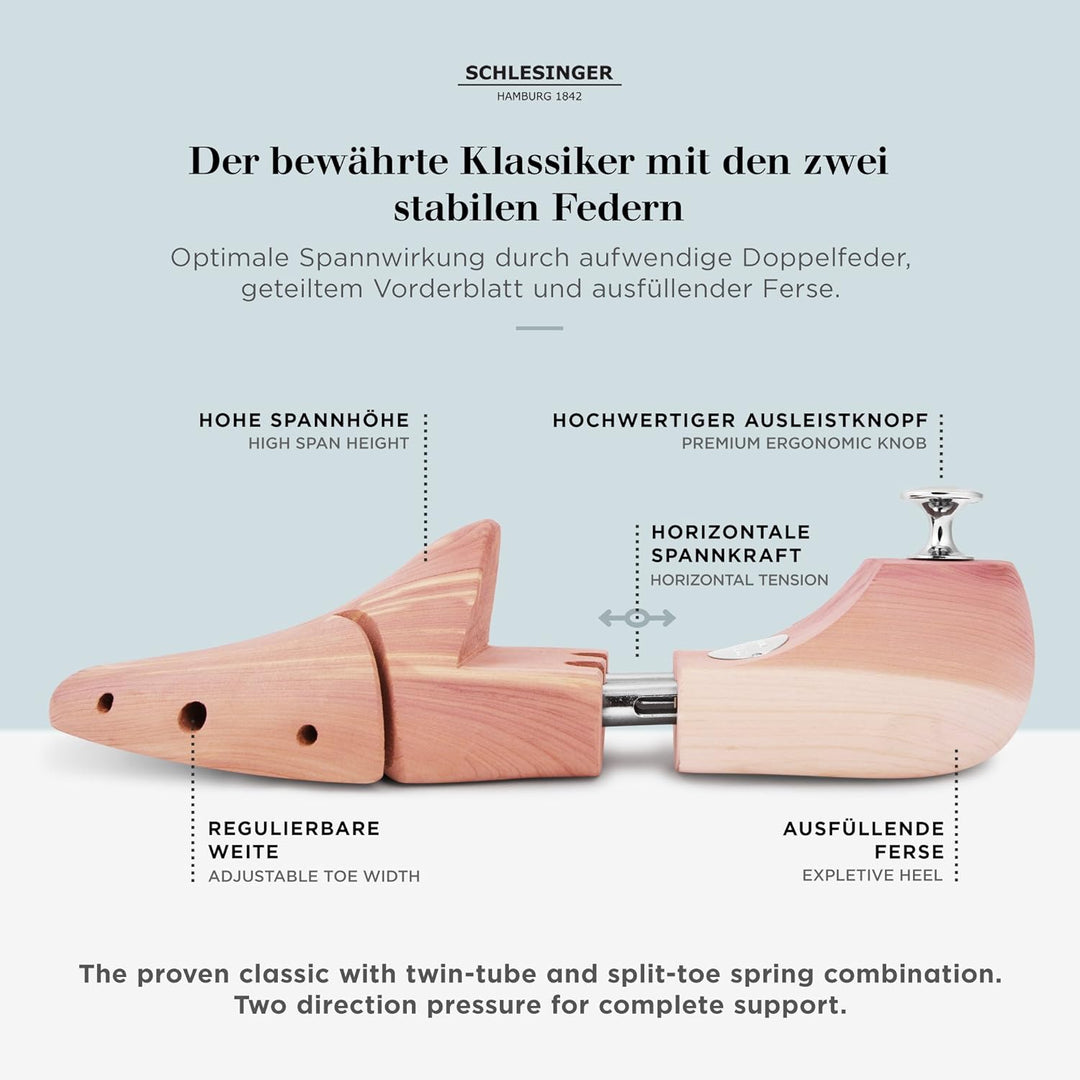 Schlesinger - TESTSIEGER - Premium Herren Schuhspanner aus edlem Zedernholz für eine optimale Schuhp