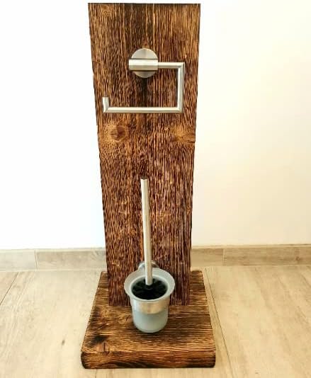 WC-Garnitur aus Altholz - rustikal
