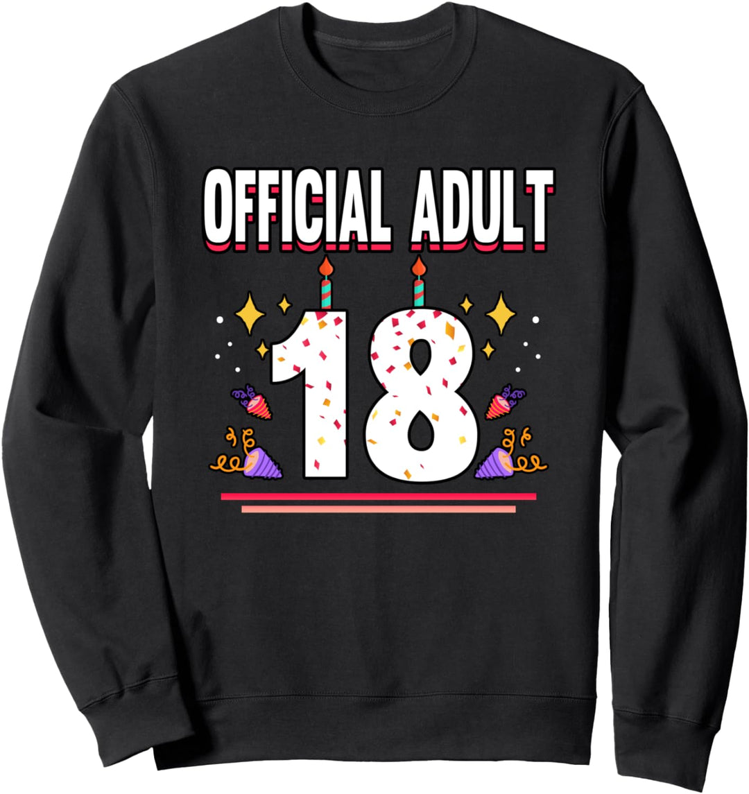 Lustige offizielle Geburtstagsparty für Erwachsene zum 18. Geburtstag, Geburtsmonat Sweatshirt
