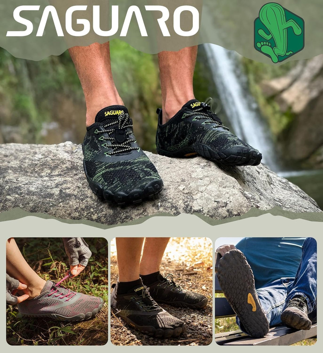 SAGUARO Unisex Barfussschuhe Schnell Trocknend Barfussschuhe Badeschuhe Traillaufschuhe for Outdoor