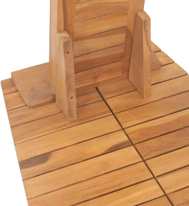 vidaXL Teak Massivholz Gartendusche Aussendusche Pooldusche Solardusche