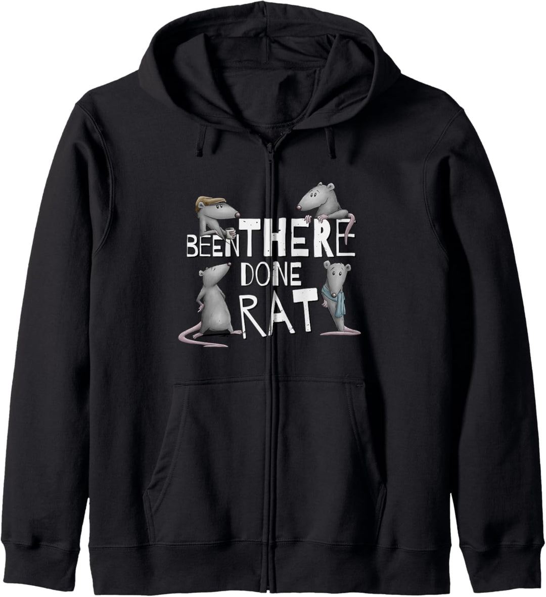 Been There Done Rat Lustiges Nager Wortspiel Ratten Fun Kapuzenjacke