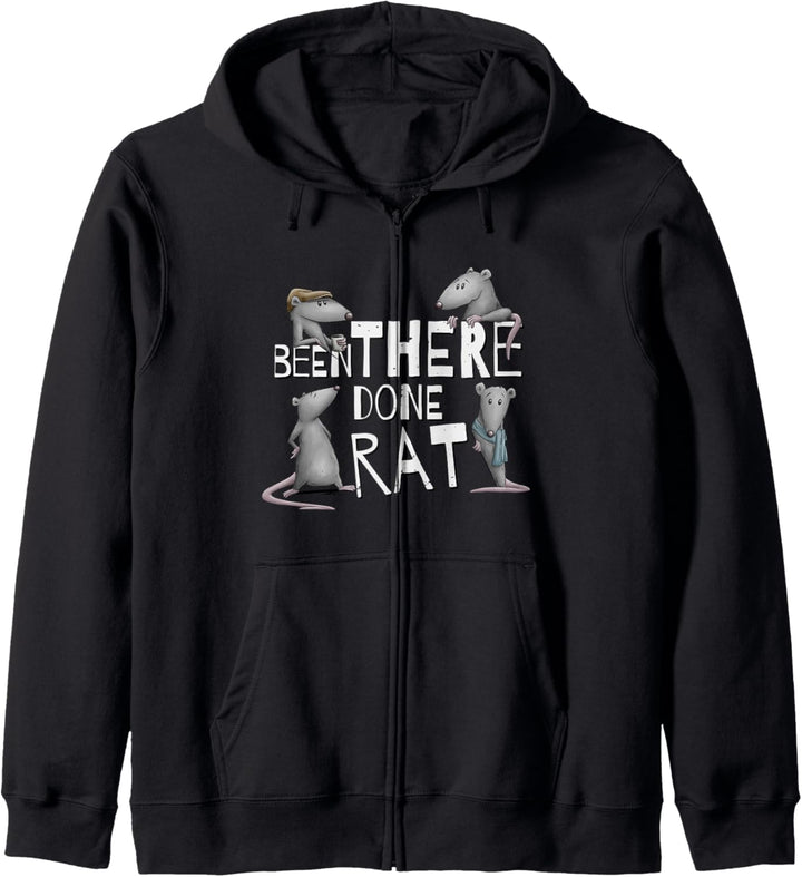 Been There Done Rat Lustiges Nager Wortspiel Ratten Fun Kapuzenjacke