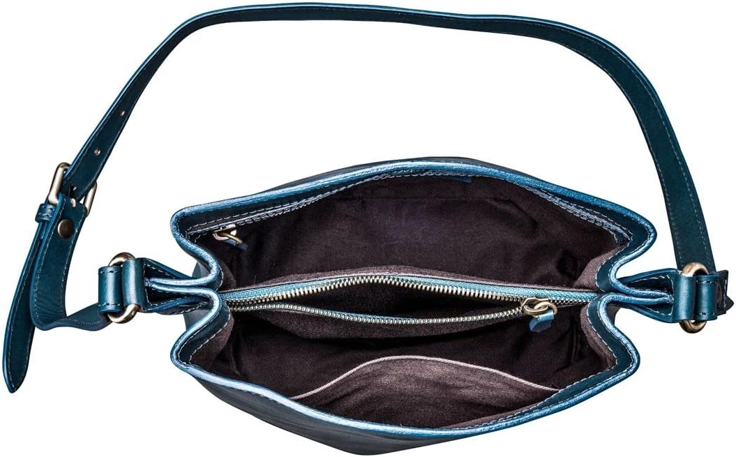Maxwell Scott Personalisiert Hochwertige Leder Bucket Bag Handtasche Palermo Petrol, Petrol