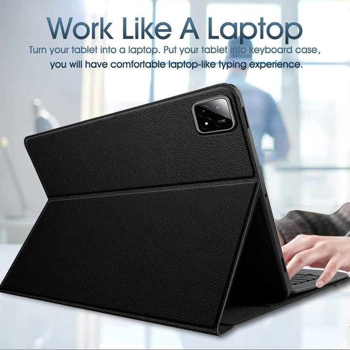 Wineecy Beleuchtete Tastatur Hülle für Xiaomi Pad 6S Pro 12.4 Zoll Tablet 2024, Magnetisch Abnehmbar