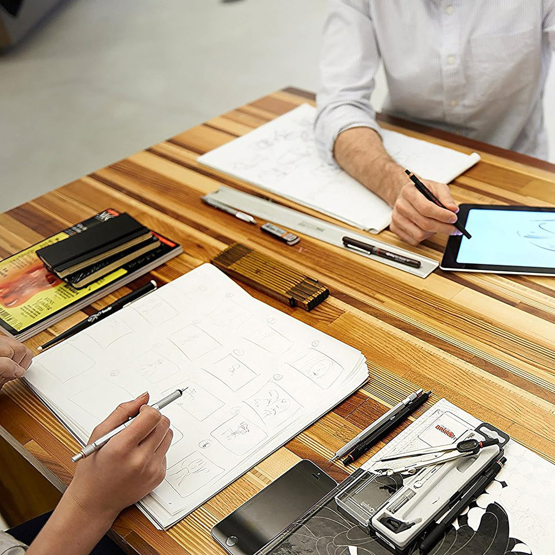 rOtring 800 Druckbleistift mit Einzug | 0,5 mm | Silber Silber 0,5mm Druckbleistift Single, Silber 0