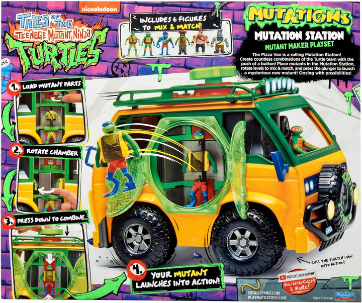 Ninja Turtles – Mutationsstation, Set mit 1 Van und 6 Figuren, Mix & Match, für Kinder ab 4 Jahren,