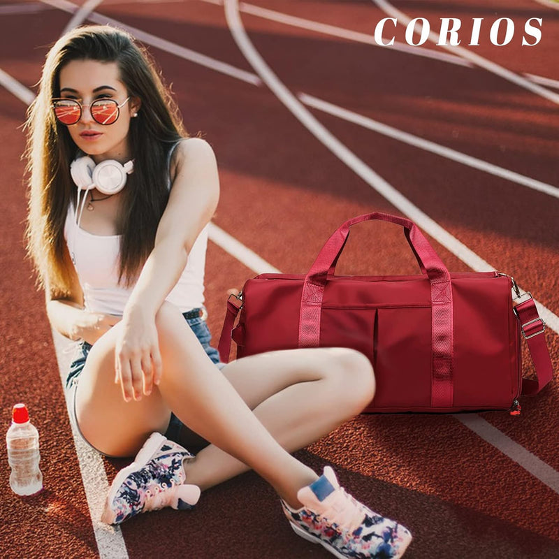 CORIOS Nylon Reisetaschen Duffle Bag Sporttasche Fitnesstasche Schwimmtasche für Herren/Damen Faltba