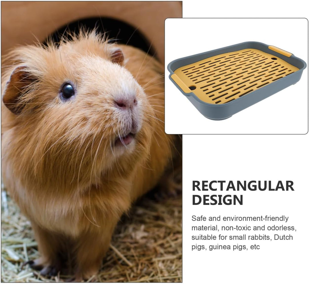 Generic Kaninchentoilette Für Kleintiere - Rechteckige Pet Cleaning Potty Für Hasen Meerschweinchen