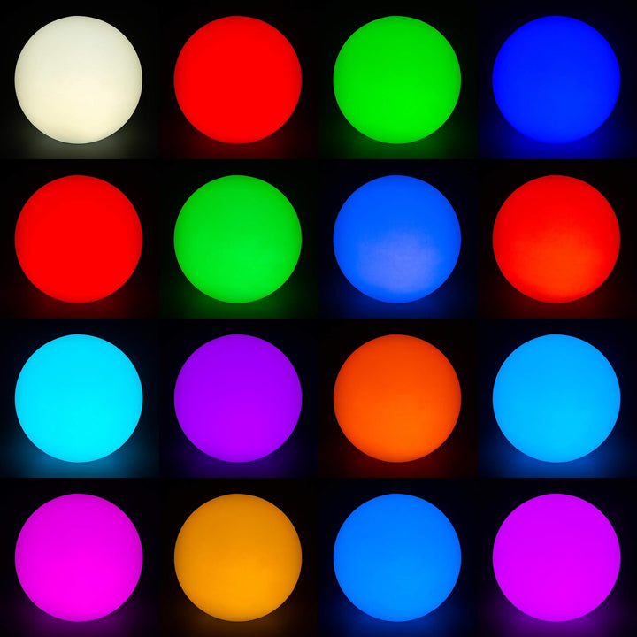 Led Kugel Garten Kugellampe Kugelleuchte Aussen 50 cm 16 Farben Aufladbar mit Akku und Fernbedienung