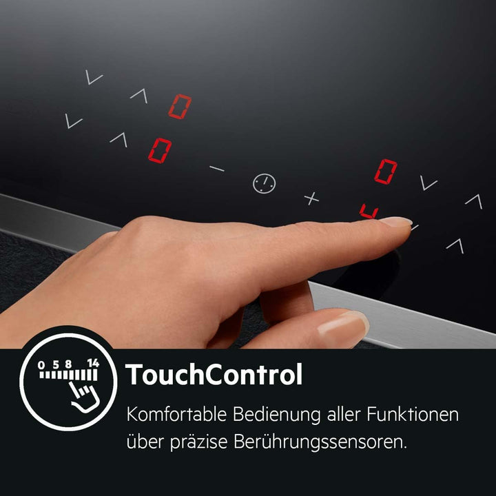 AEG Glaskeramik-Kochfeld Autark 60 cm, 4 Kochzonen, Aufliegend, Bräter- &amp; Mehrkreiskochzone, Exakte