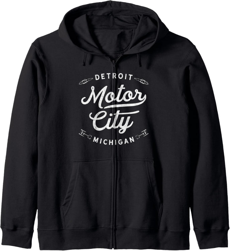 Classic Detroit Motor City Michigan Auto Enthusiast Novelty Kapuzenjacke