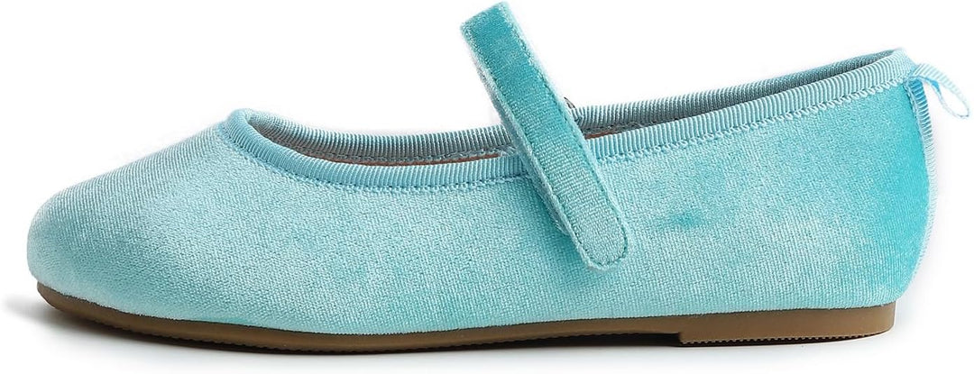 Feversole Girls Cute Belt Dress, Mädchen süsses Kleid Mary Jane Schuhe weiche Party Urlaub Ballerina