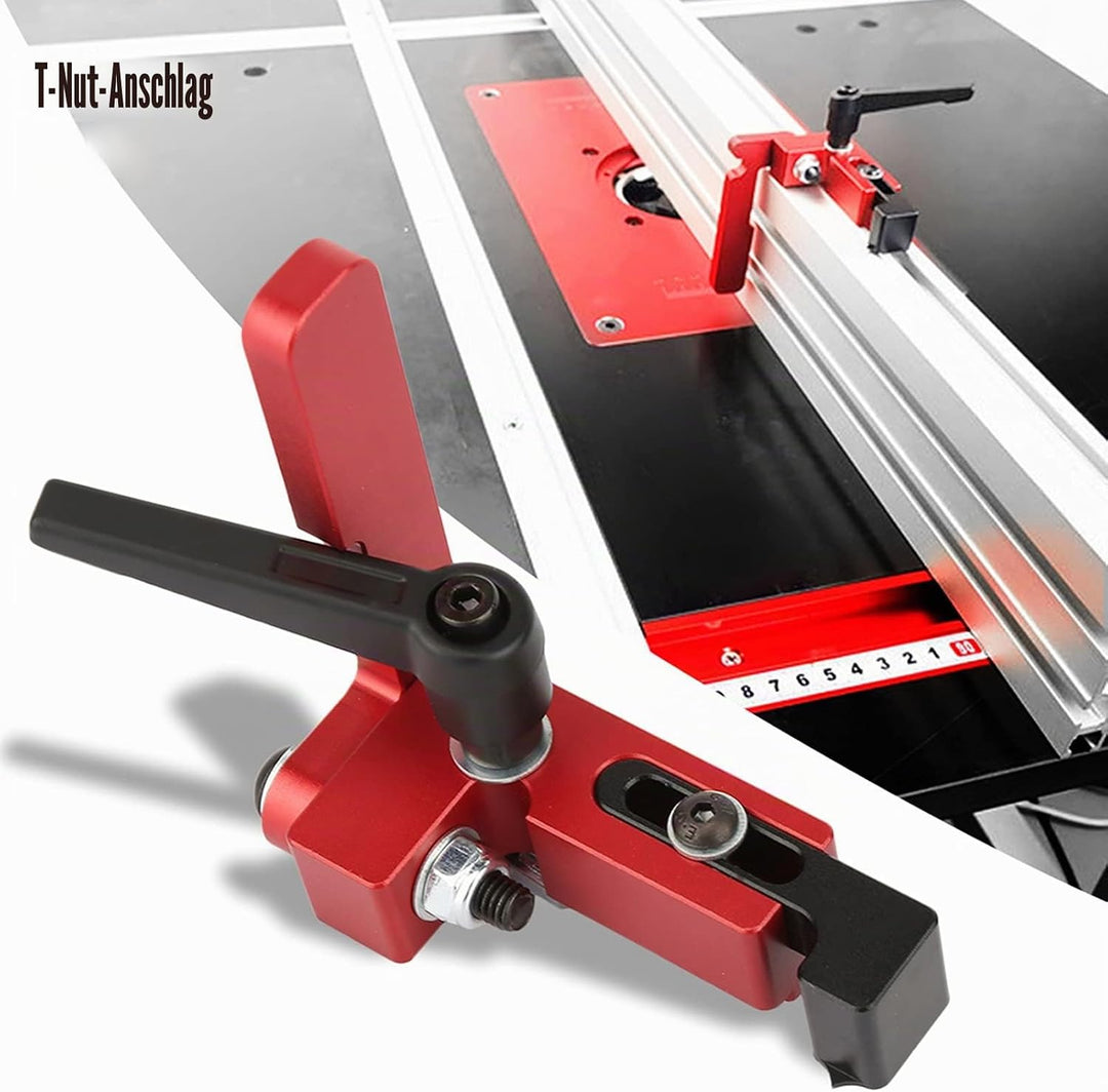 Type-75 Holzbearbeitungswerkzeug, Mitre Track Piste Stop T-Nut, präzises Längenbegrenzungsgerät, Hol