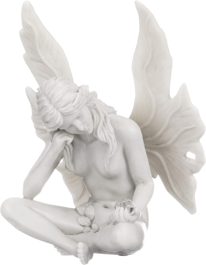 Design Toscano Feenfigur nach "The Secret Garden Fairies", elfenbein, Masse: 15 x 19 x 25,5 cm starr