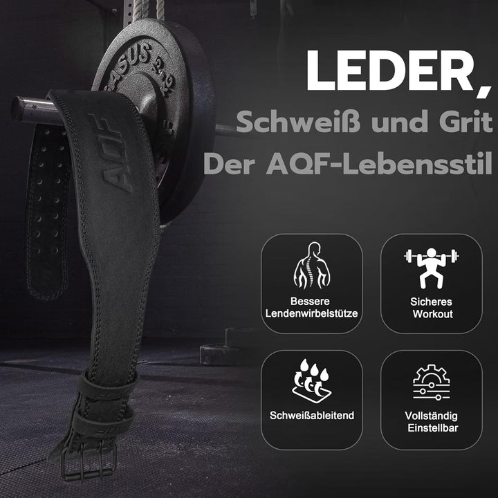 AQF Gewichthebergürtel - 4" 6" Breit Leder Lendenwirbelstütze Gepolsterte Lifting Belt, Gym Belt Mit