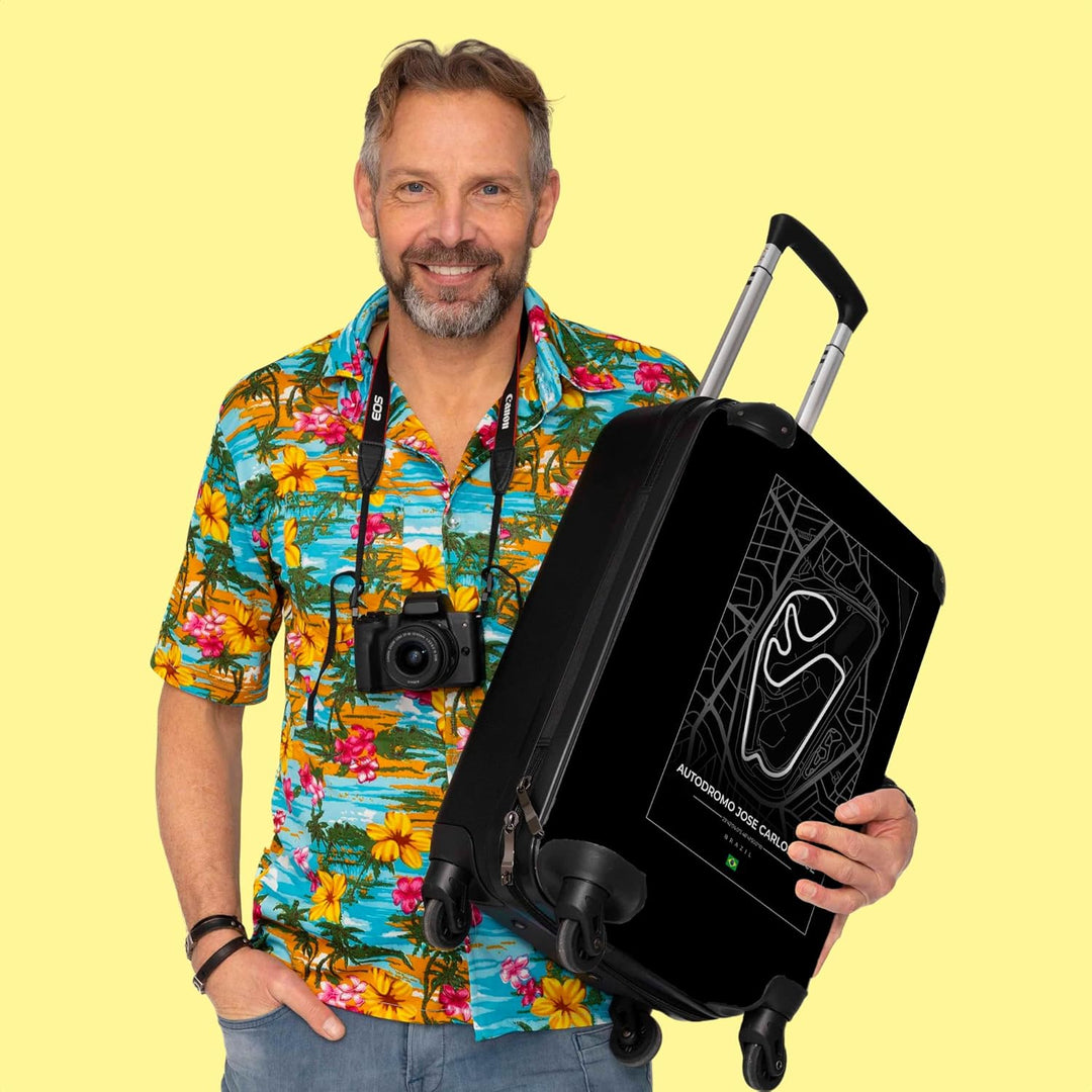 NoBoringSuitcases.com® Koffer Handgepäck Trolley Rollkoffer Kleine Reisekoffer mit 4 Rollen - Rennst