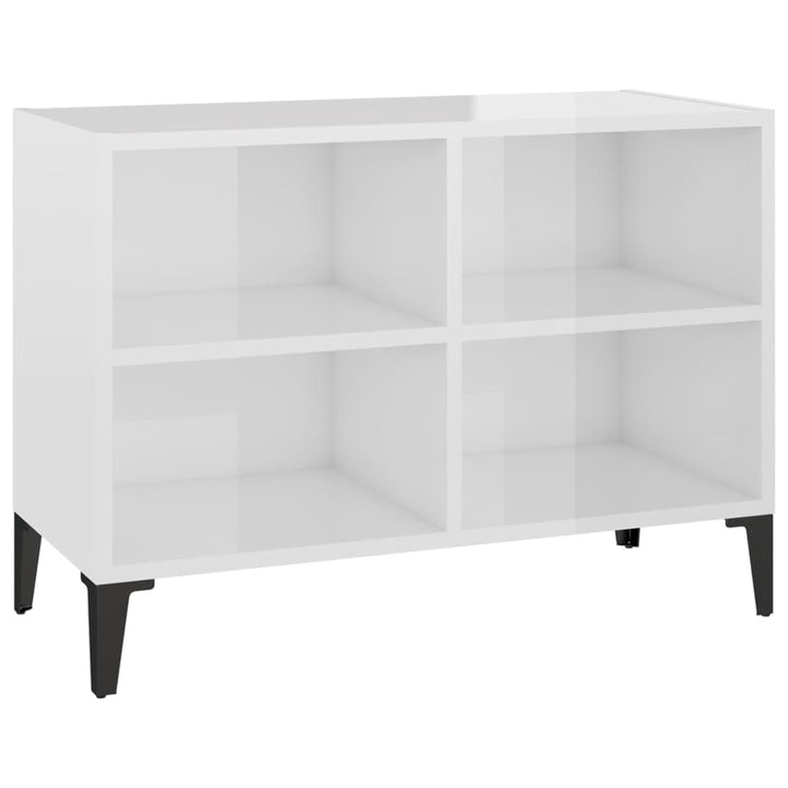 vidaXL TV Schrank mit Metallbeinen 4 Fächern Lowboard Sideboard Fernsehschrank Fernsehtisch TV Möbel