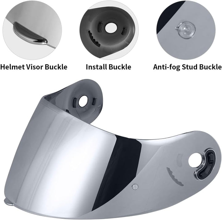 Helmvisier für Xlite Nolan X-803 X-802 X-702 X-661 X603,Motorradhelm Visier,Motorrad Windschutz Helm