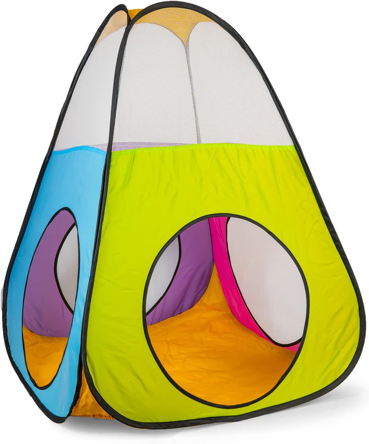 Grafner 4in1 Spielzelt mit Tunnel, XXL mit 2X Krabbeltunnel 1x Würfel 1x Iglu, Pop Up Zelt für drinn