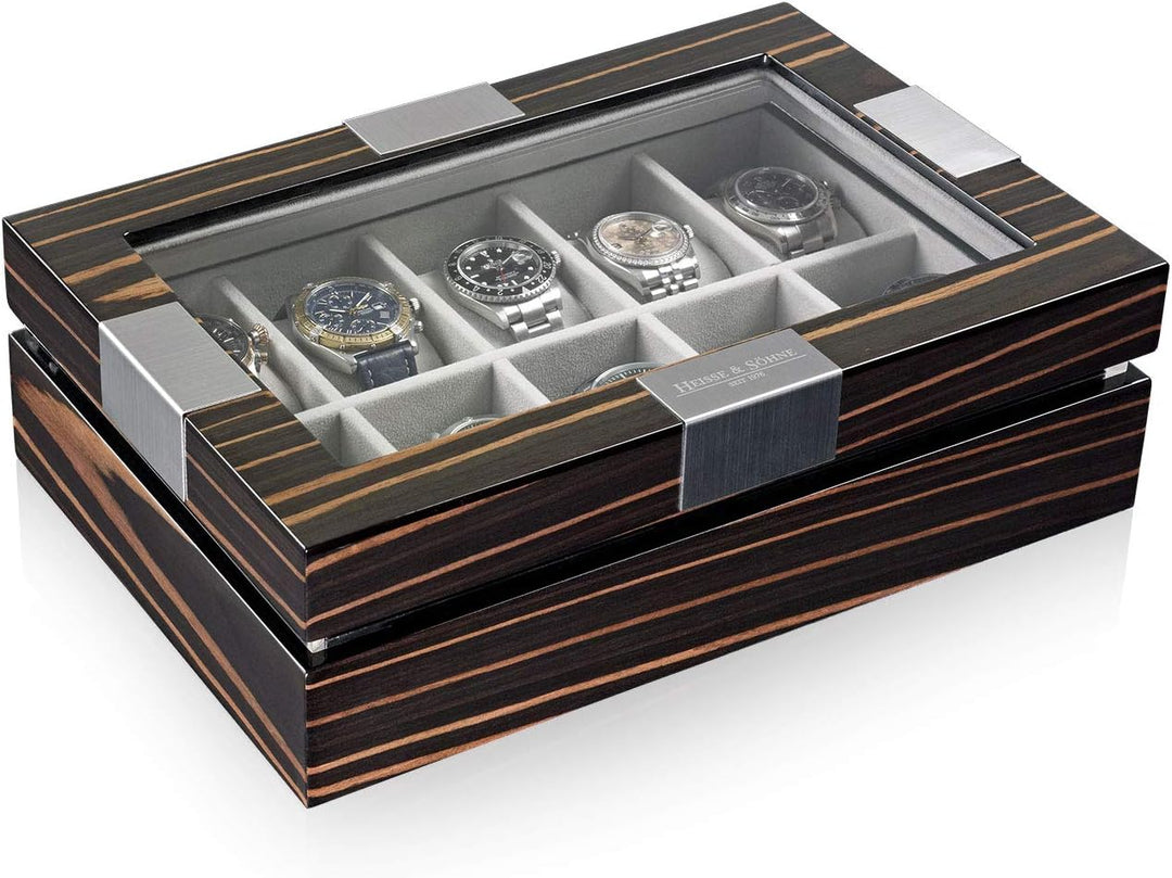 Uhrenbox mit Sichtfenster Executive 10 - Makassar