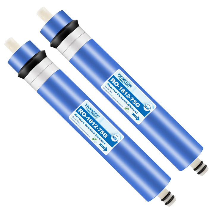2 Stück 75GPD RO Membran, 1812–75G Umkehrosmose-Membran, Ersatz-Wasserfilter, für unter der Spüle, T