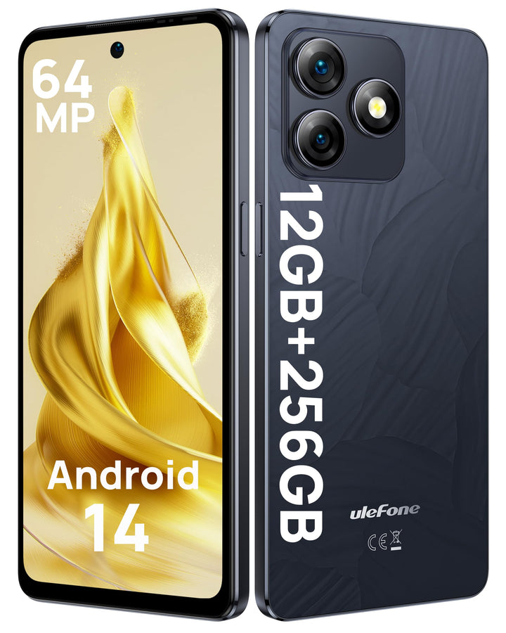 Ulefone Note 18 Pro Handy ohne vertrag, 64MP+50MP+32MP Kamera 12GB+256GB/SD-2TB Android 14 Smartphon